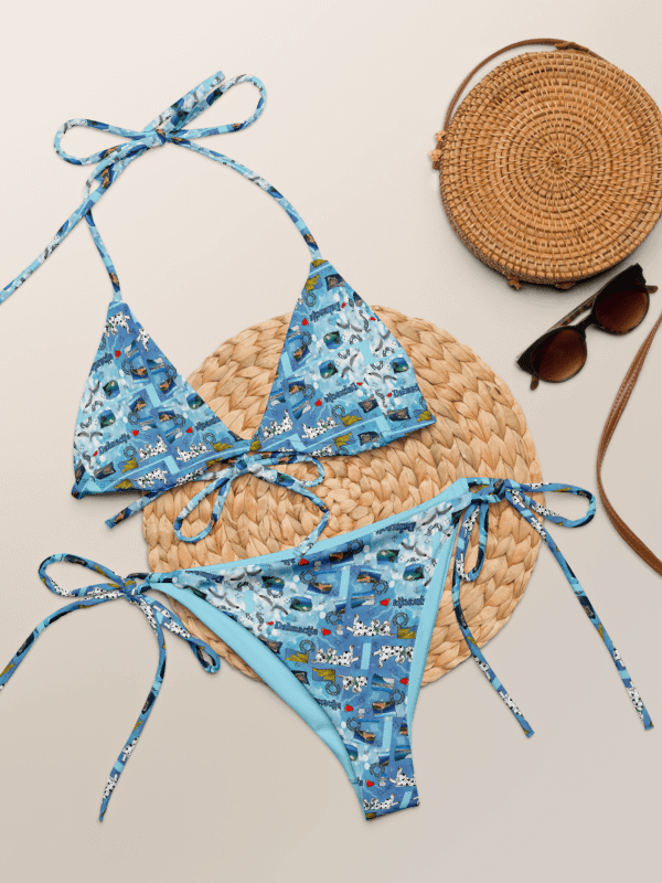 Sea design Dalmacija summer - (photoshop by Dina R.) - Recycled String Bikini product image (4)