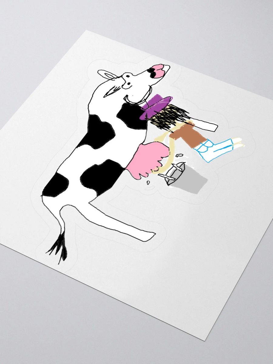 Mutated Cow with Farmer Sticker product image (3)