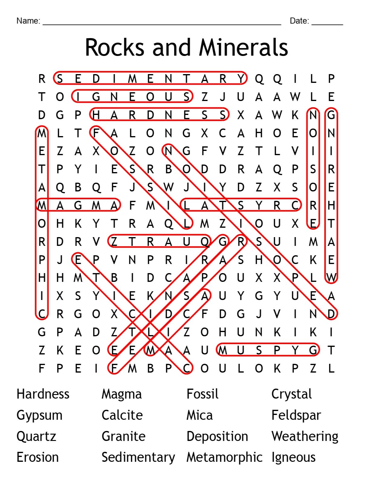 Rocks and Minerals Word Search Activity | 16 Key Vocabulary Words | 6th Grade Science product image (2)