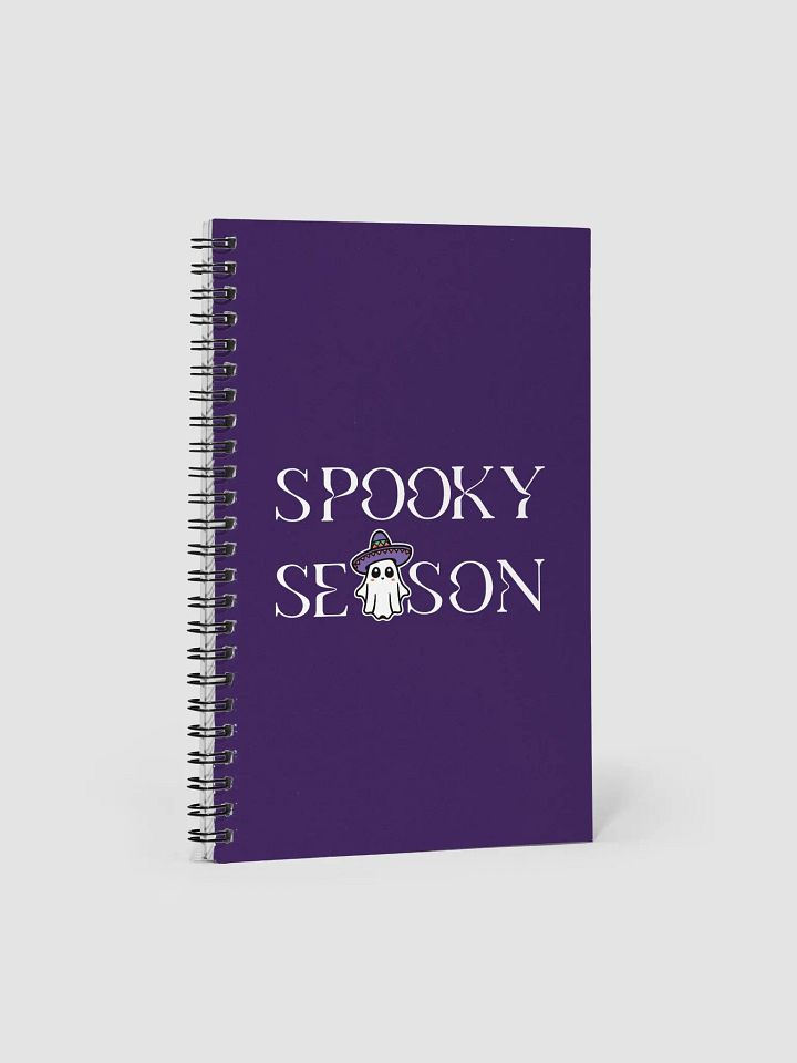 Spooky Season Sombrero Ghost Light Dotted Spiral Notebook product image (1)