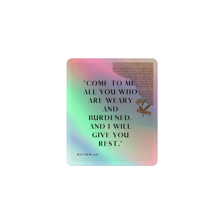 Restful Words Holographic Sticker Sheet product image (1)