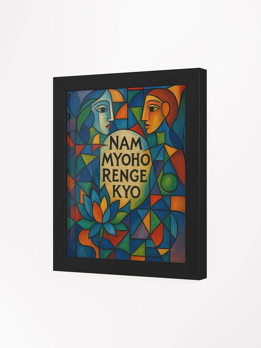 Nam Myoho Renge Kyo – Framed Picasso-Style Buddhist Art Print product image (3)