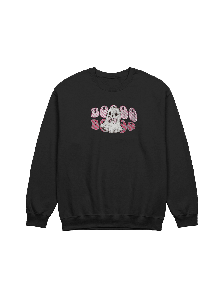 Ghostly Booo Unisex Sweatshirt, Halloween Crewneck - Gilden 18000 product image (1)