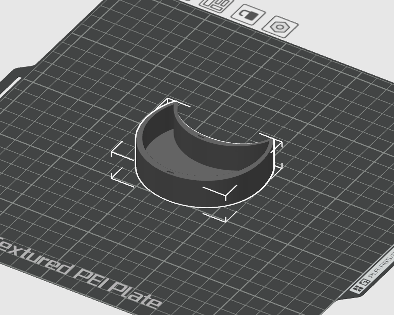 STL File - 3D printable half moon mold product image (2)