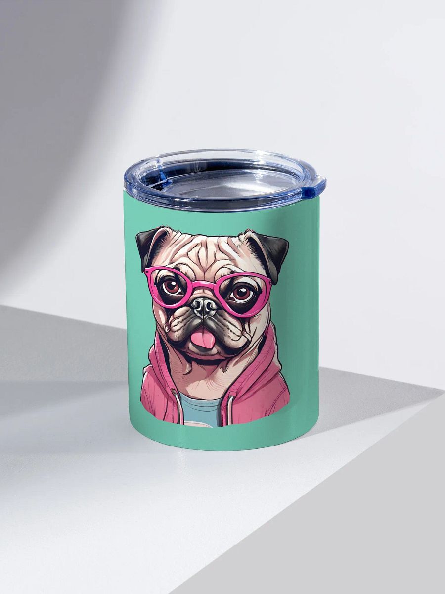 Geeky Pug 10oz Stainless Steel Tumbler product image (2)