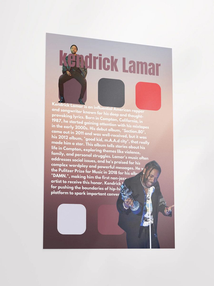 (20x30in) Kendrick Lamar: Premium Unframed Poster product image (3)
