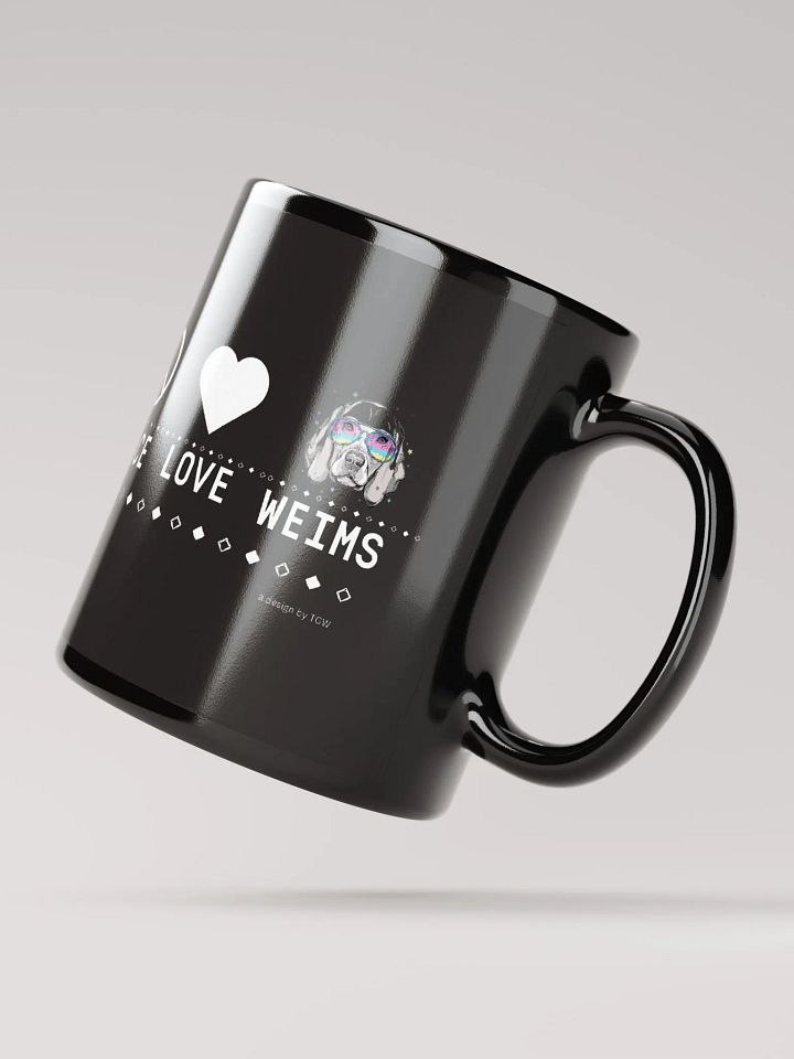 Peace Love Weims - Black Glossy Mug product image (1)