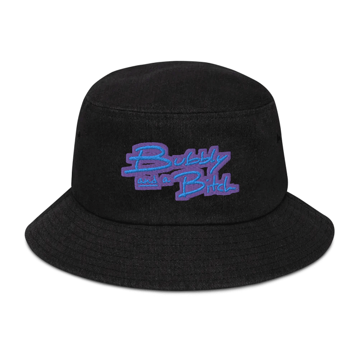 Bubbly and a B*tch (violet) denim bucket hat product image (1)