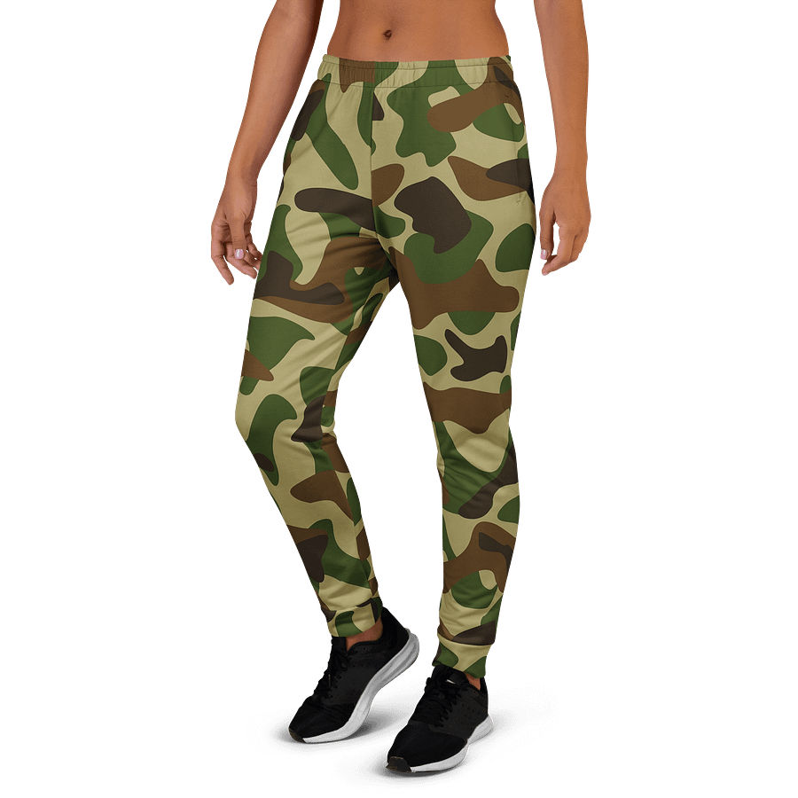 Woodland Green Army Camouflage Military Camo Pattern Women's Joggers product image (3)