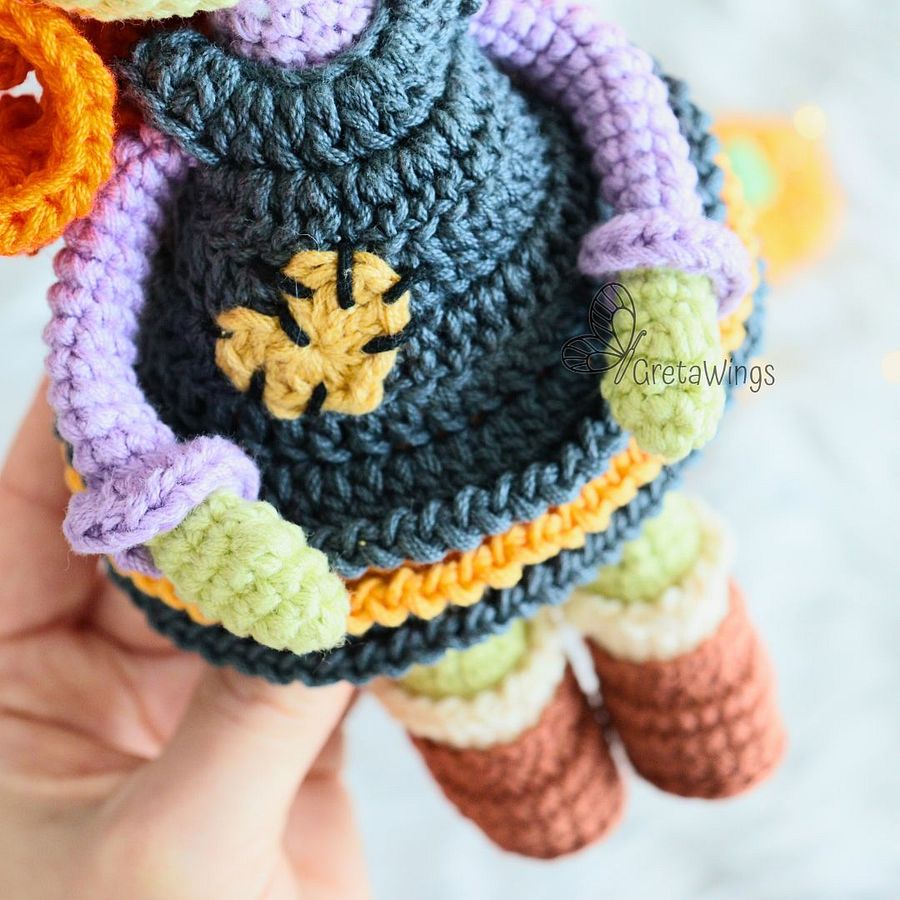 Witch Alana Amigurumi Pattern - Crochet Your Own Spooky Cute Witch! (Digital Download) product image (3)
