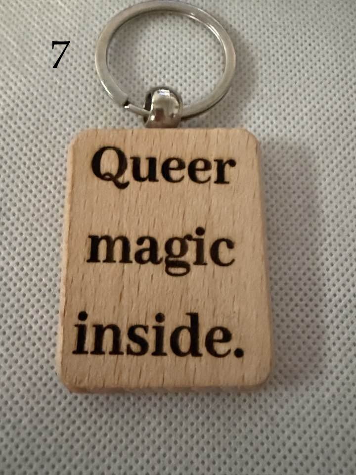 LGBTQ+ Wooden Engraved Keychains | Pride, Love & Identity Designs | Handmade & Meaningful (2) product image (7)