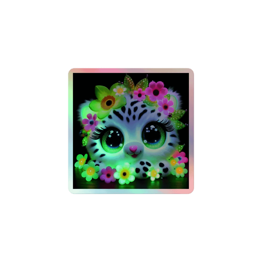 Neon Leopard Floral Fantasy Sticker Set product image (1)