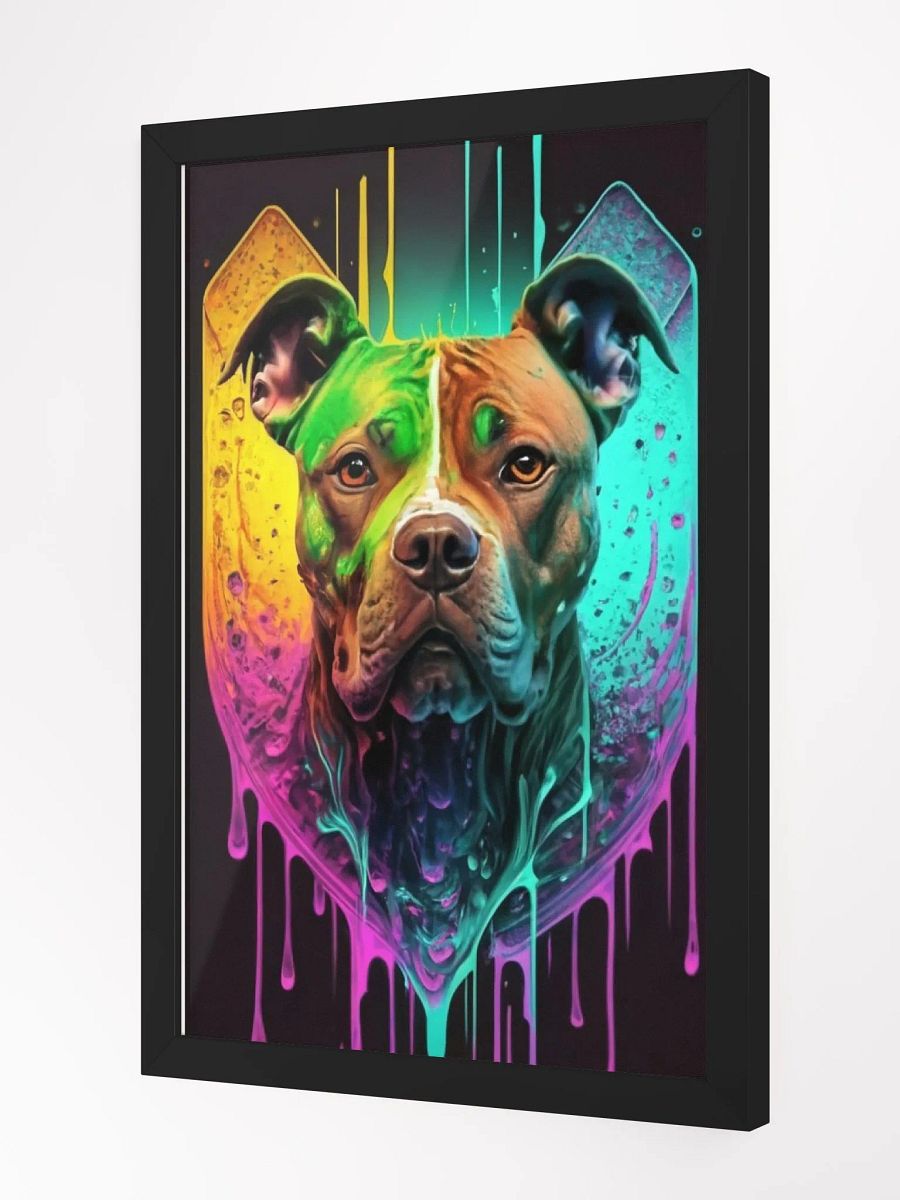 Unleash the Colors: Abstract Pit Bull Art Print product image (4)
