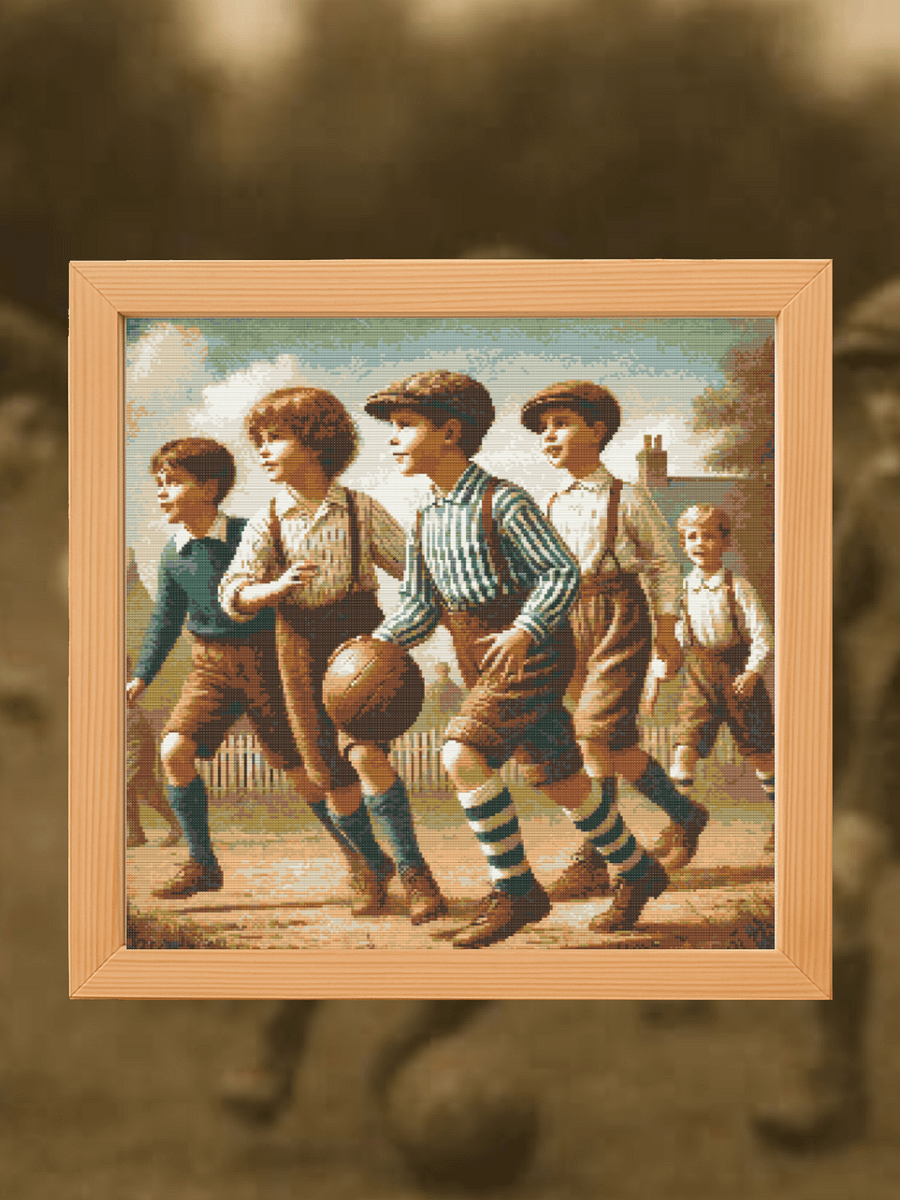 Boys At Play Cross Stitch Pattern product image (1)
