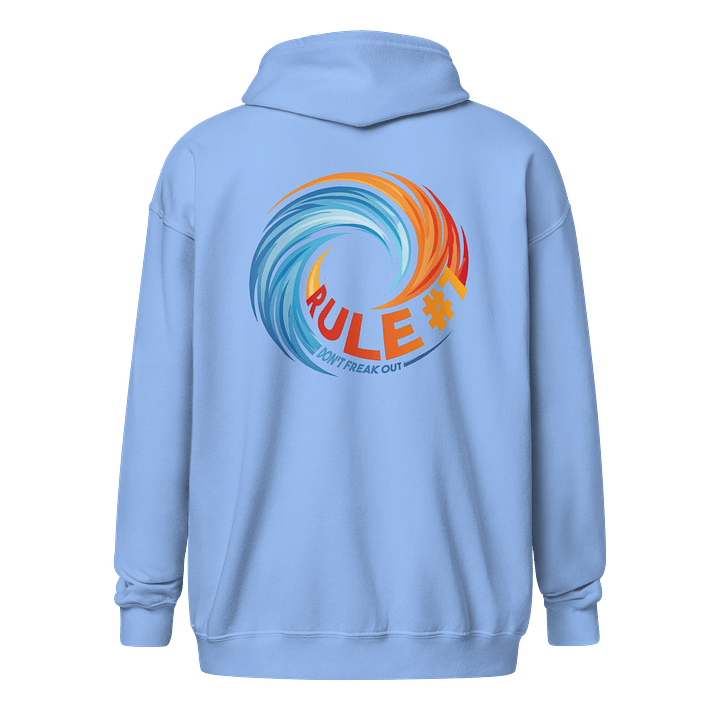 Rule #7 Zip Hoodie Blue and Orange product image (6)