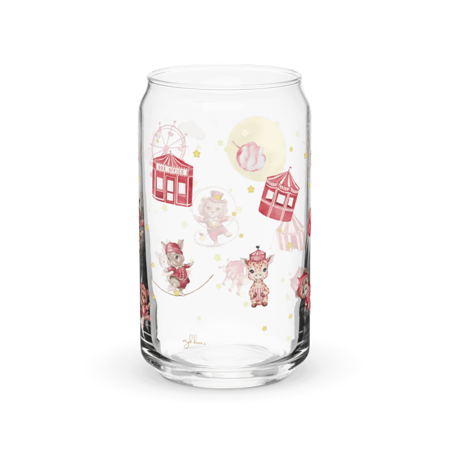 Midnight Circus Montage Glass Can | 16oz – Unique & Whimsical Drinkware product image (8)