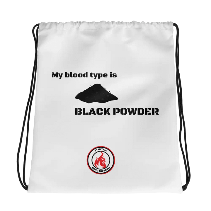 Black Powder All-Over Drawstring Bag product image (1)