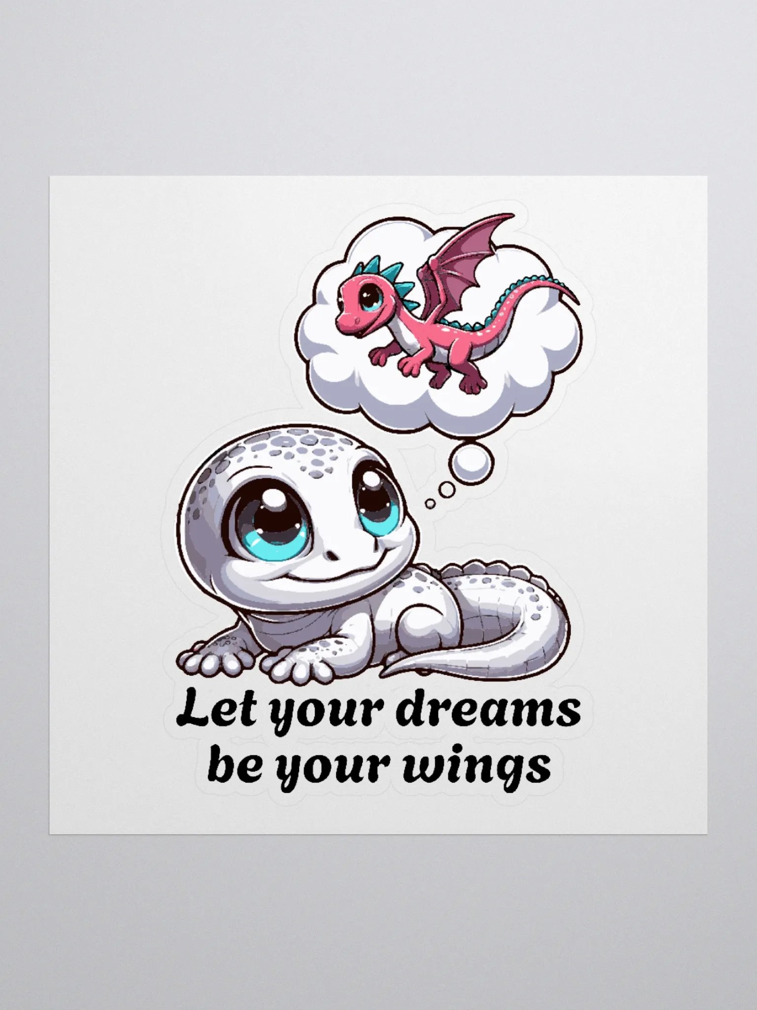 Let your dreams be your wings: vinyl sticker product image (1)