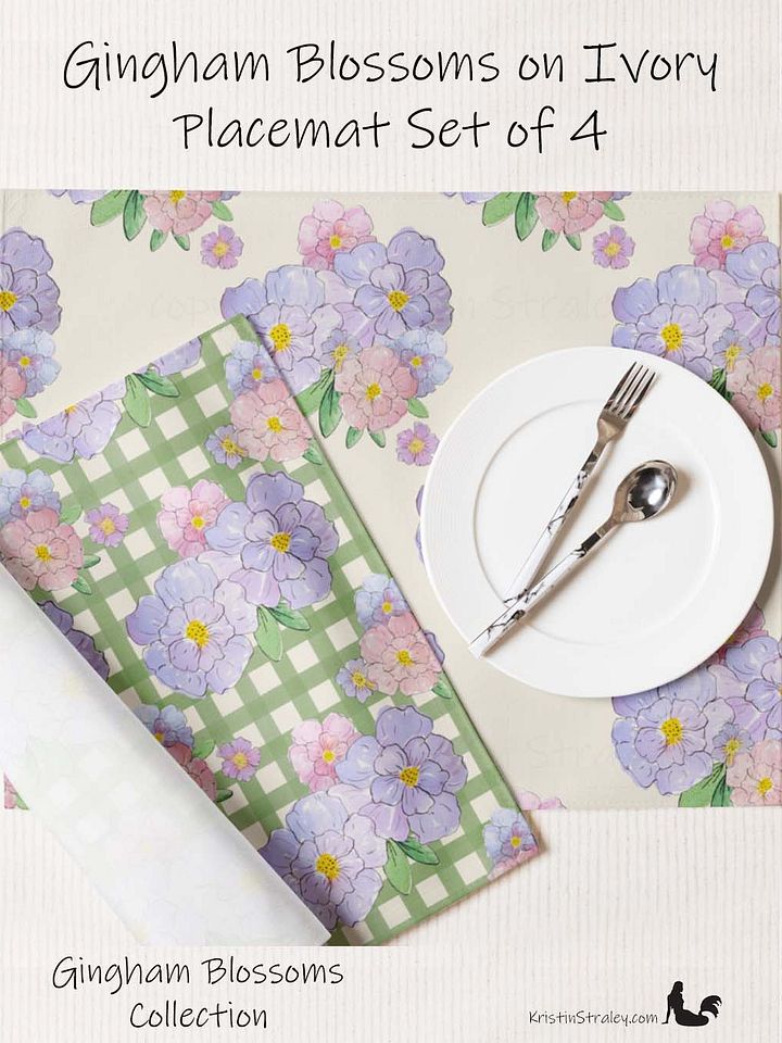 Gingham Blossoms Placemat Set of 4 product image (1)