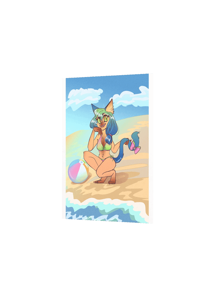Beach Kitty - Vivid Matte Poster Print product image (2)