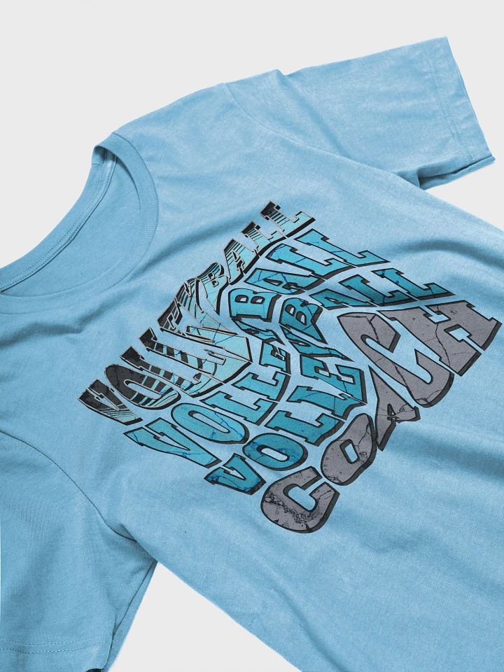 Mess Swirl Volleyball Coach Wavy Stylized T-Shirt product image (2)