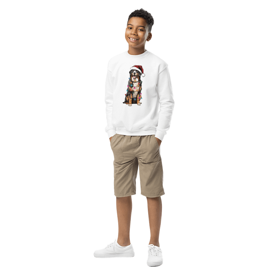 Funny Christmas Bernese Mountain Dog Youth Sweatshirt product image (6)