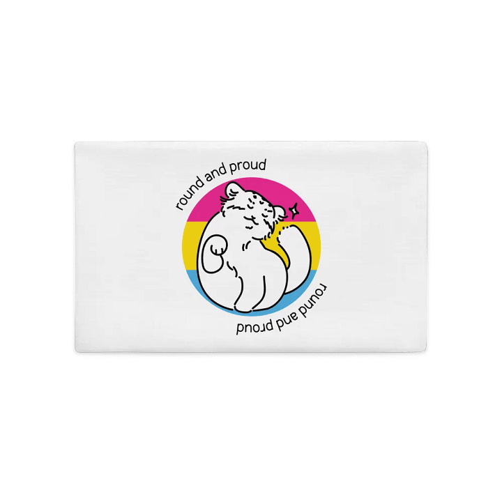 Round and Proud Manul Pansexual Version - Pillow Case product image (2)