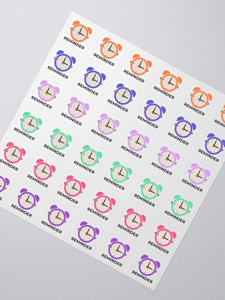 Colorful Clock Reminder Stickers – Hand-Drawn, Functional Planner Stickers for Bullet Journals, Work, and Office Organization product image (2)