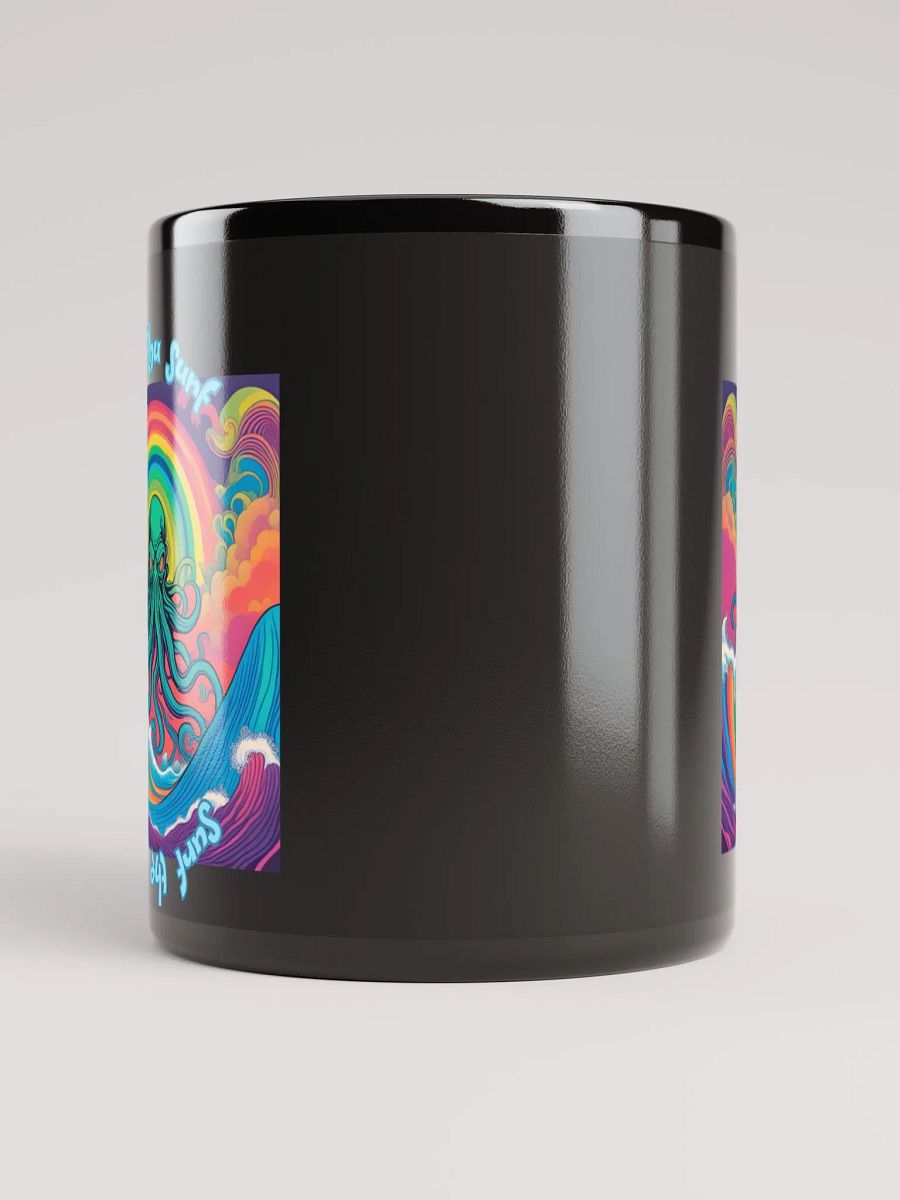 Cthulhu Surf Black Coffee Mug 01A product image (10)