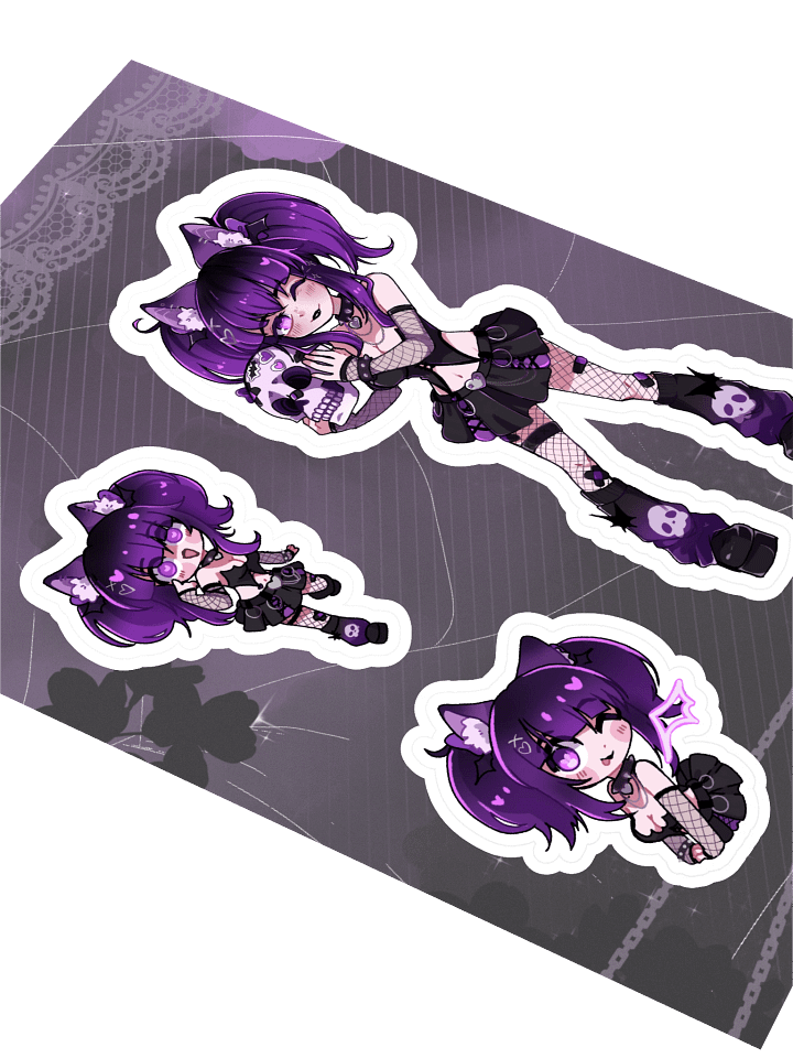 Mini Me: Chibi ShyHexed Kiss Cut Sticker Sheet product image (2)