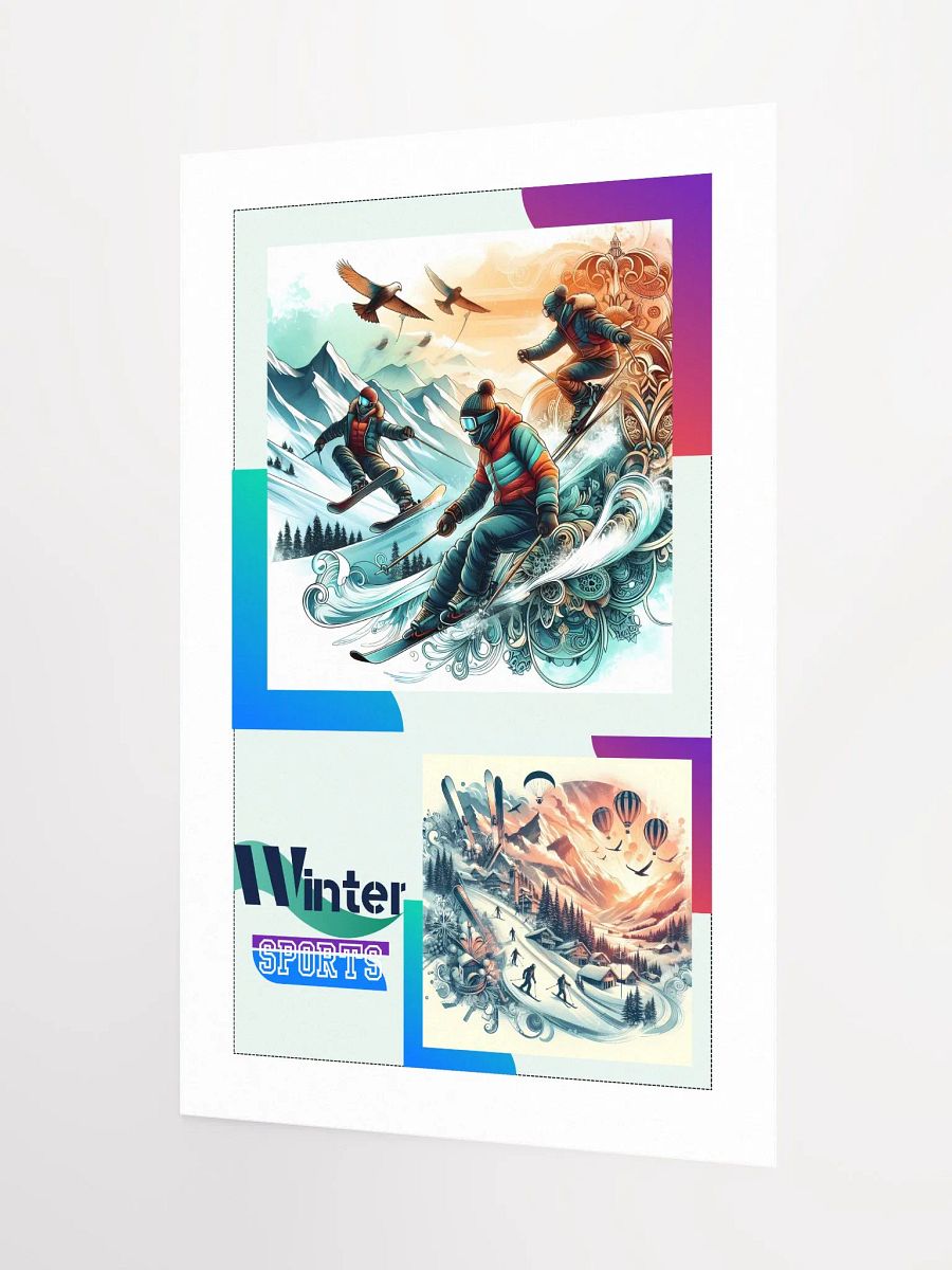 Winter Sports - skiing design with Enhanced Matte Paper Poster (in) product image (3)