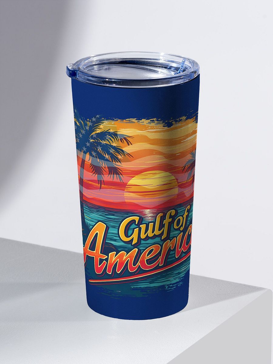 The Gulf of America with Sunset Flag Tumbler product image (2)