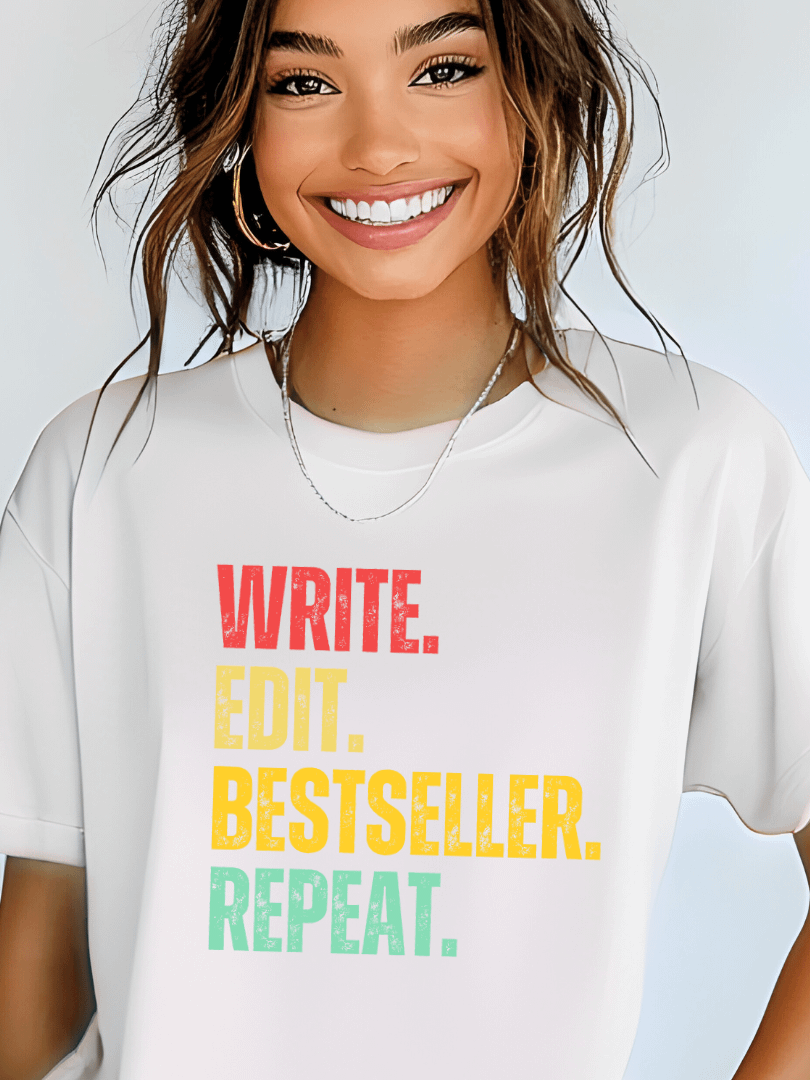 Write. Edit. BestSeller. Repeat. Tee product image (1)