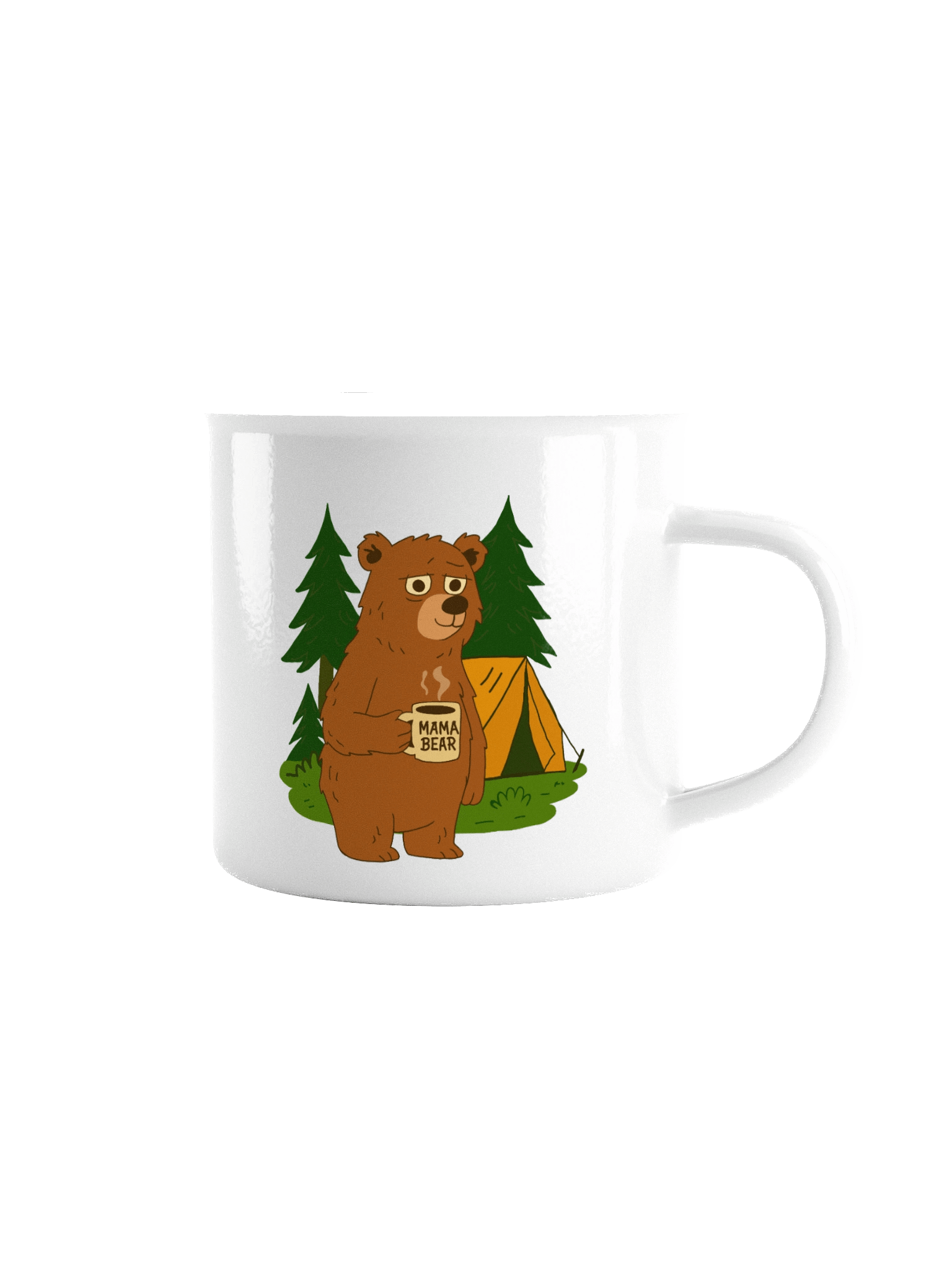 Bearly Holding It Together – Tired Mama Bear Camp Enamel Mug product image (1)