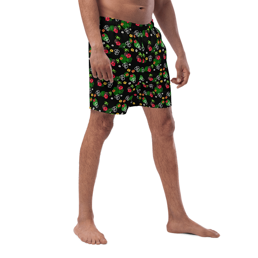 Tropical Island Swim Shorts in Black product image (3)