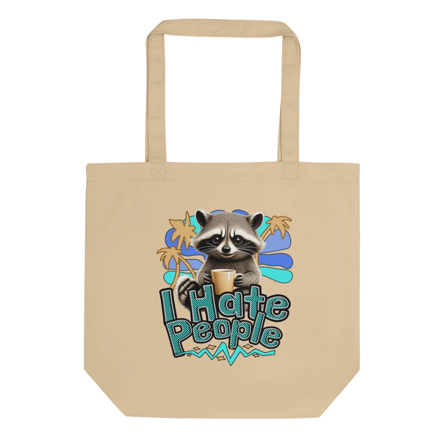 I Hate People Raccoon Sassy Tote Bag product image (1)