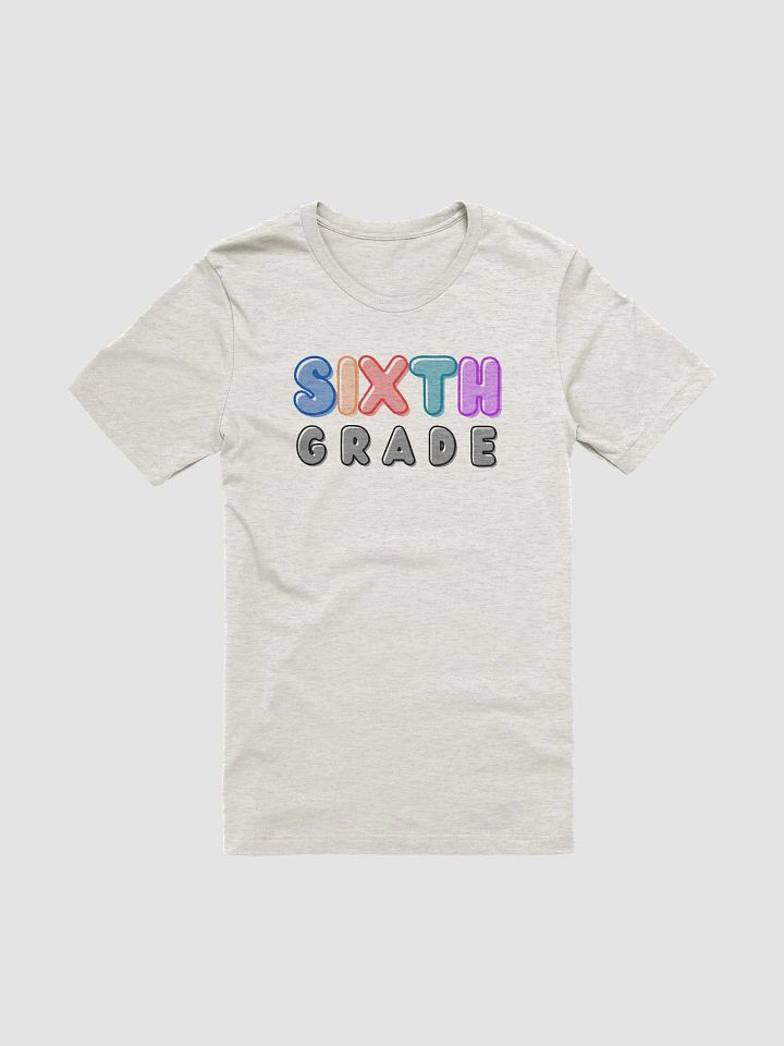 6th Grade Teacher Bubble Letters Graphic T-Shirt product image (2)