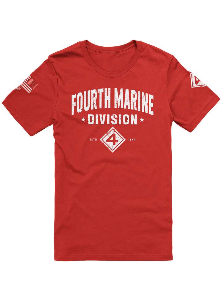 4th Marine Division - Fighting Fourth "Distressed" T-Shirt product image (6)