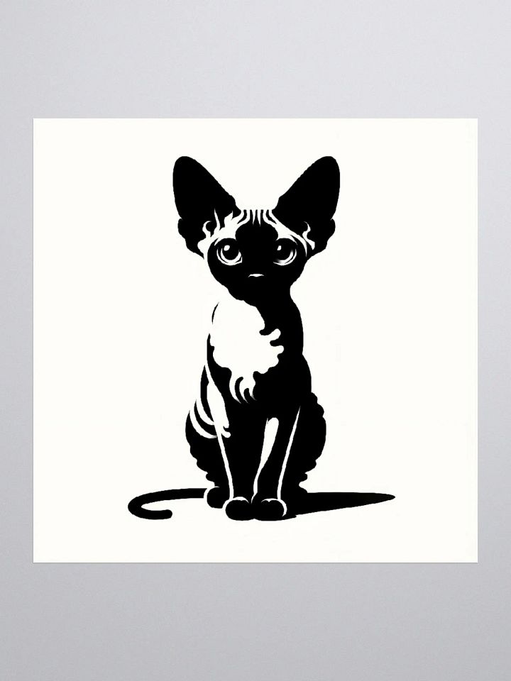Kiss Cut Stickers: Devon Rex Monochrome product image (1)