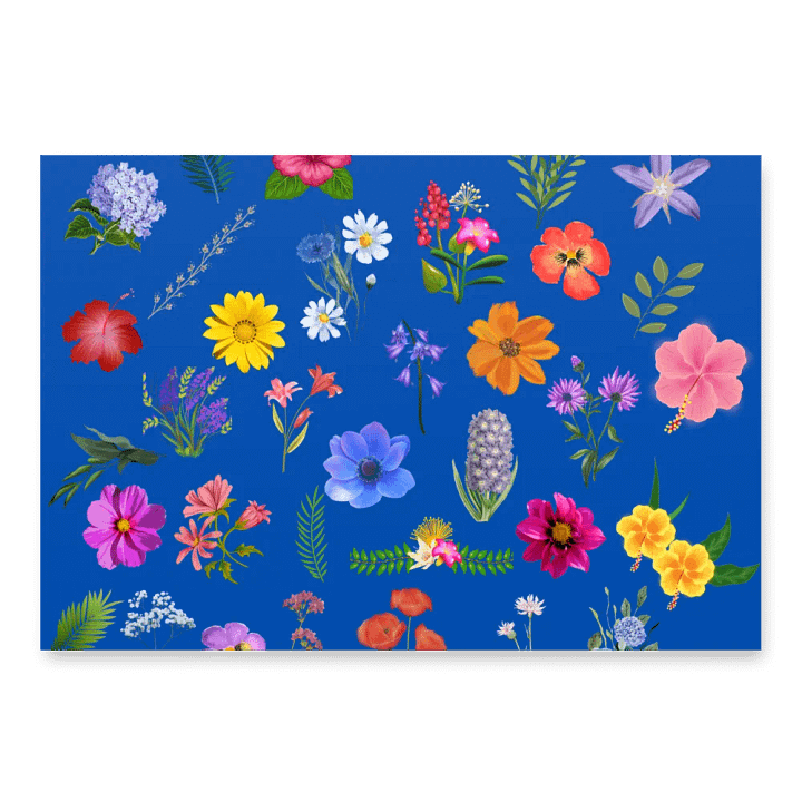 Vibrant Botanical Bliss Wrapping Paper Set product image (1)