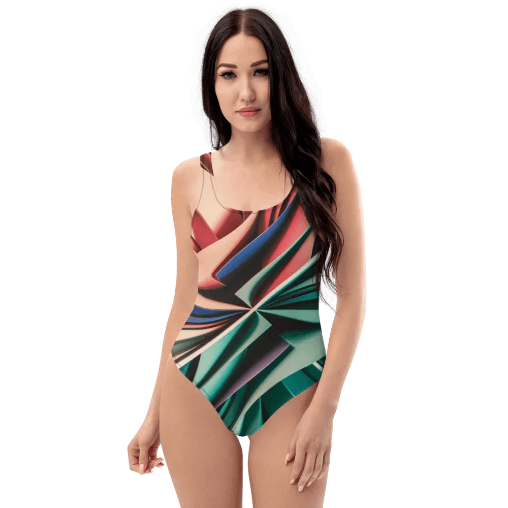 TDS Music Abstract One-Piece Swimsuit in Vibrant Colors (XS-3XL) product image (3)