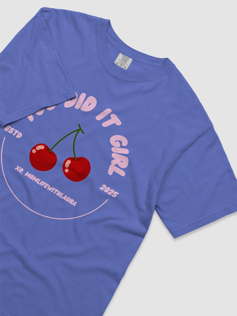 You Did it Girl Cherries Comfort Colors Tee - Pink/Blue product image (3)