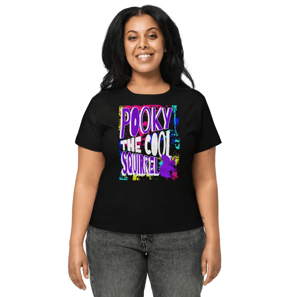 POOKY THE COOL SQUIRREL Women's High-Waisted Tee product image (1)