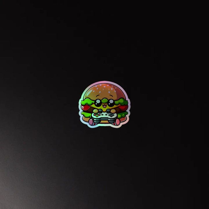 Gamer Burger Holographic Sticker Sheet product image (4)