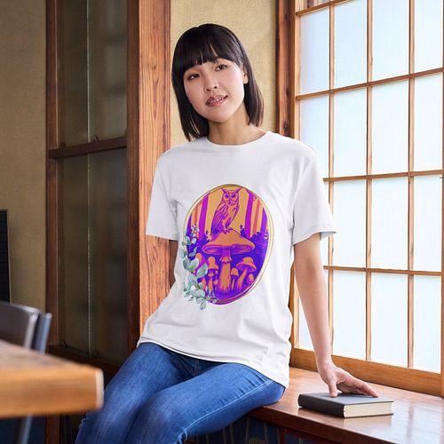 🦉 Nature's Charm: The Owl & Mushroom Tee 🍄✨

Add a whimsical touch to your wardrobe with the *Owl and Mushrooms* tee! 🦉🍄 Perf...