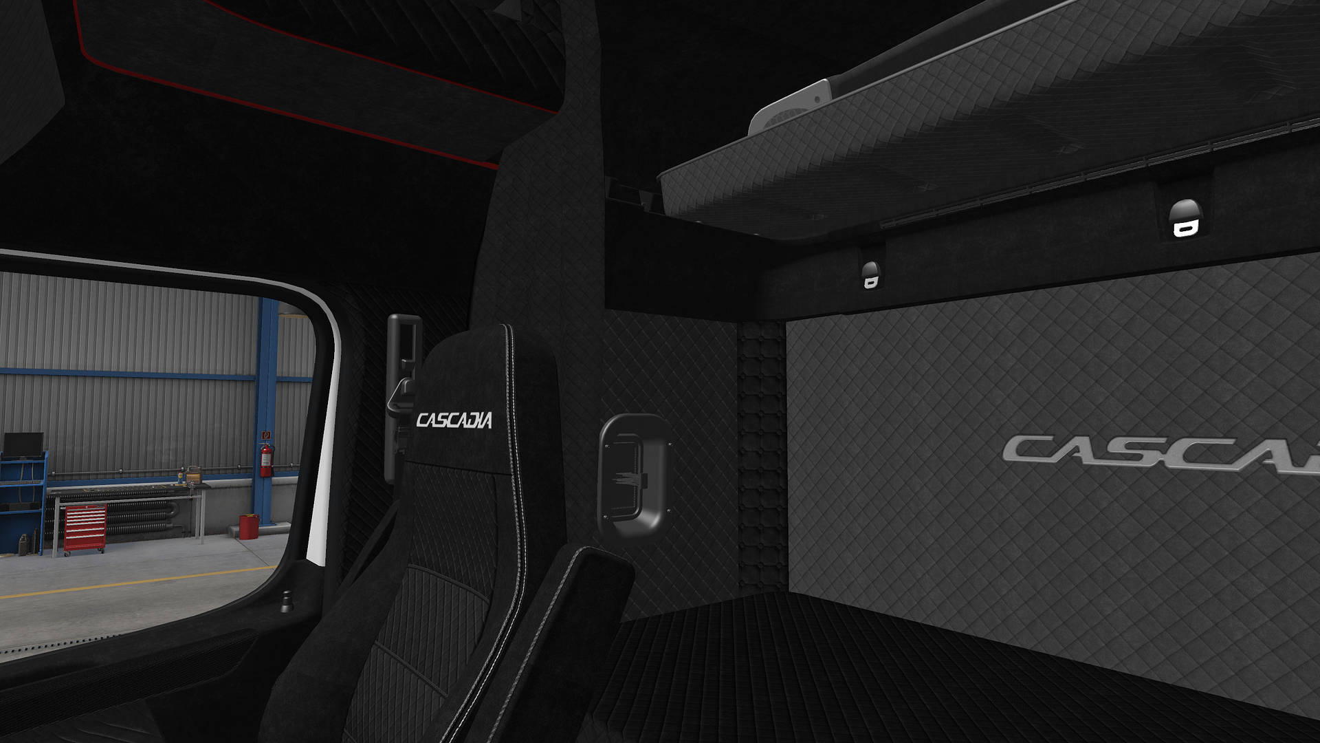 [CasG5-EWI_2] Freightliner Cascadia 2024 (Gen5) SL48- EnioWorkshop Interior Black product image (3)