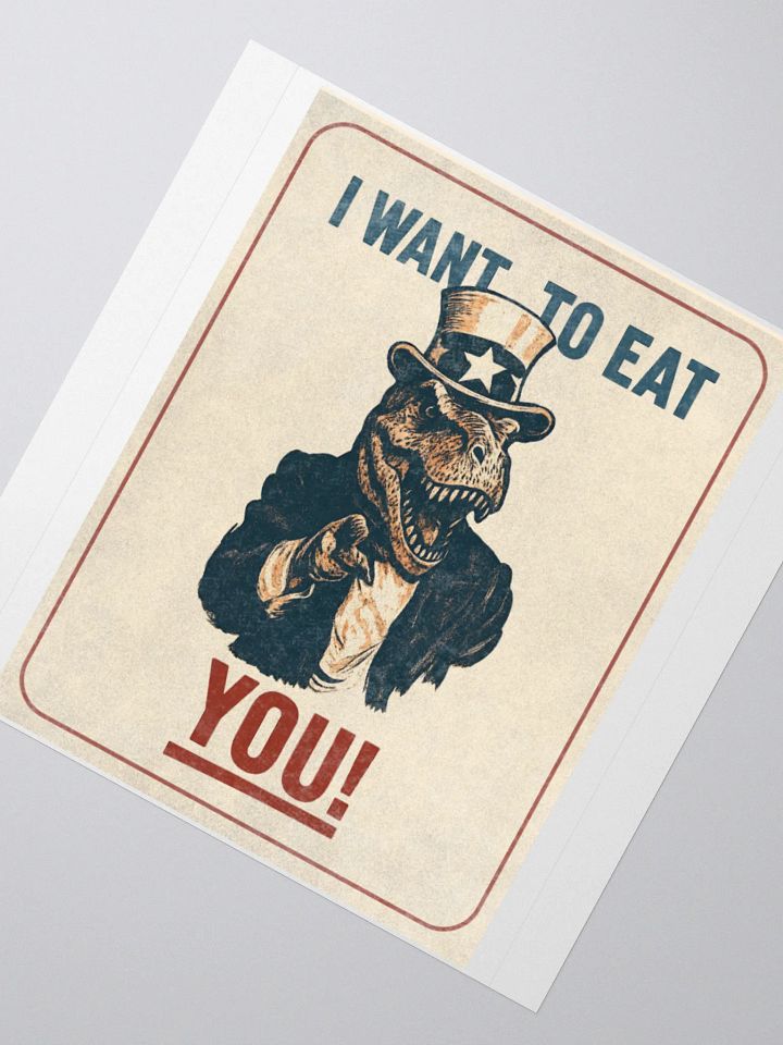 Uncle Sam T. Rex Poster Funny Dinosaur Sticker product image (4)