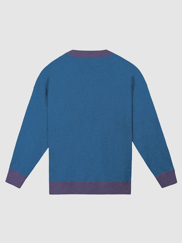 *not* mentally linear (lg. lined design, violet blue and white) knitwear relaxed crewneck product image (7)