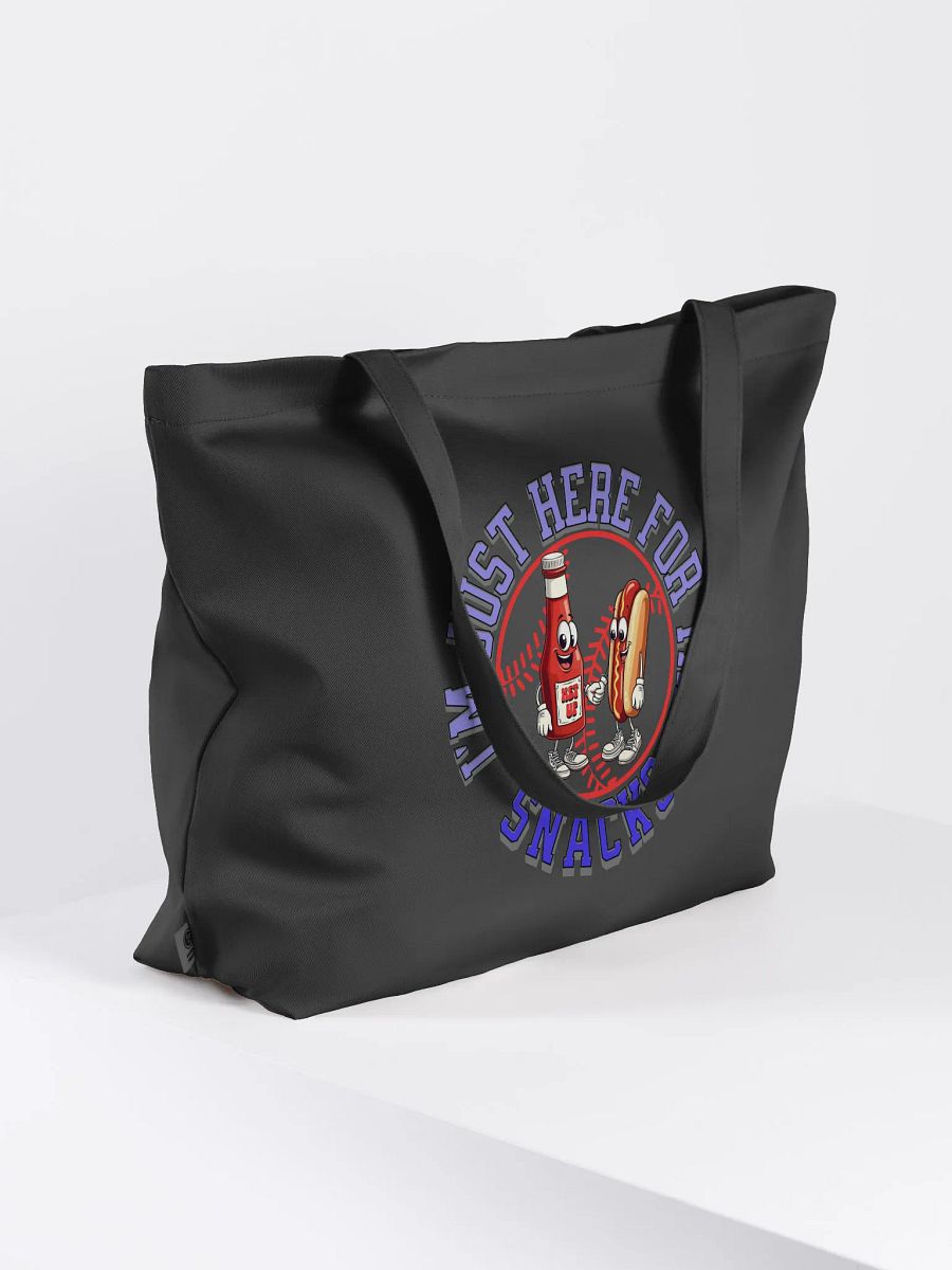 Im Just Here For The Snacks Baseball Time Duo Organic Tote product image (1)