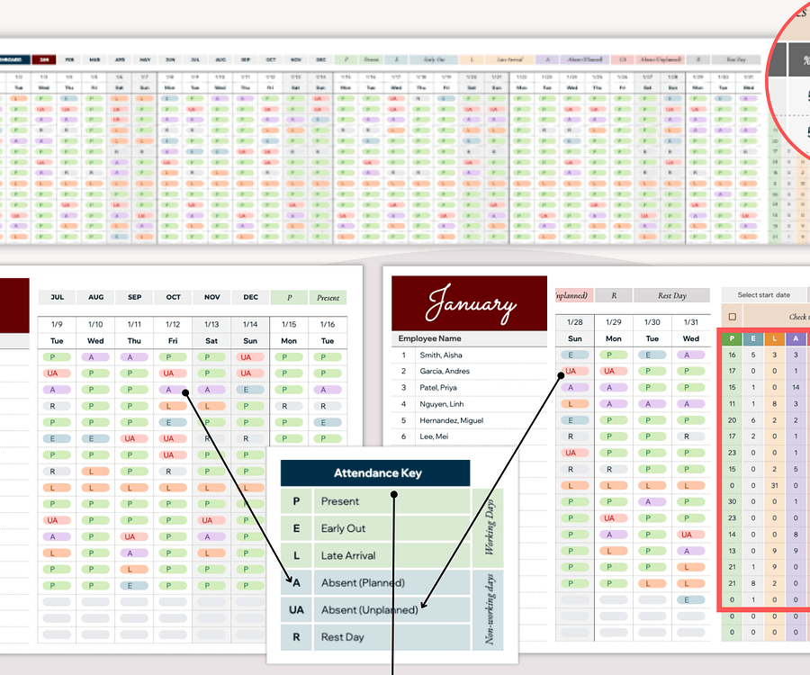 Employee Attendance Tracker & Dashboard product image (7)